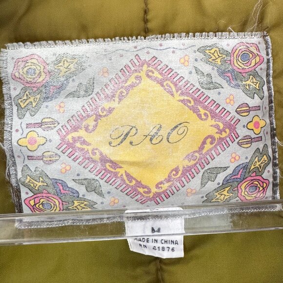 Vintage PAO Purple Puffer Coat M Gold Buttons - Picture 5 of 11